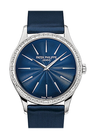 Patek Philippe Calatrava Night Blue Dial 33Mm Ladies Hand Wound Watch 4897/300G