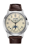 Patek Philippe Grand Complications Lacquered Cream Dial Automatic Mens Perpetual Calendar Watch