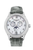Patek Philippe Grand Complications Automatic Diamond White Dial Watch 4948G-010