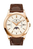 Patek Philippe Grand Complications Silvery Opaline Dial 18K Rose Gold Mens Watch 5496R-001