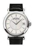 Patek Philippe Calatrava Automatic White Dial Black Leather Mens Watch 5153G-010