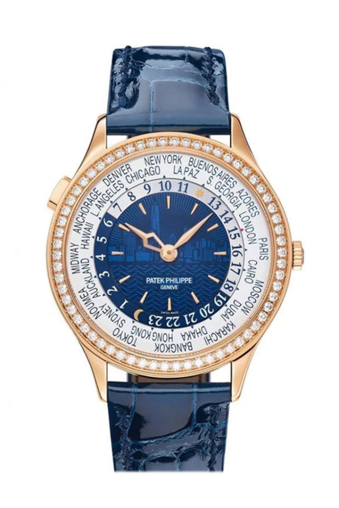 Patek Philippe Complications World Time New York Special Edition In Rose Gold With Diamond Bezel