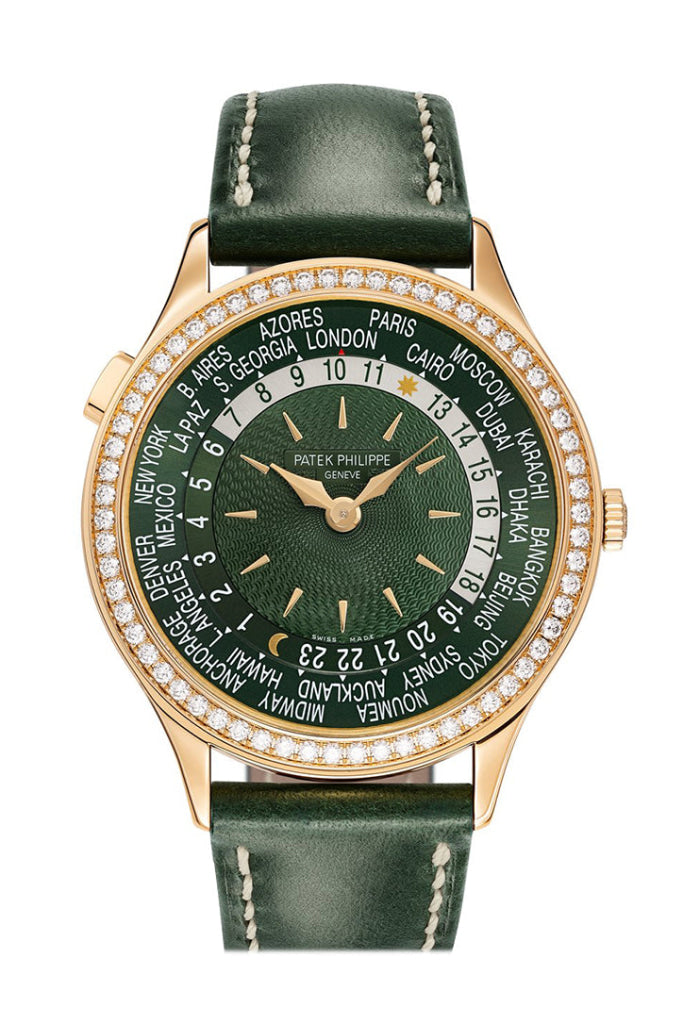 Patek Philippe World Time Oliver Green Dial Rose Gold Complications 7130R-014 7130R