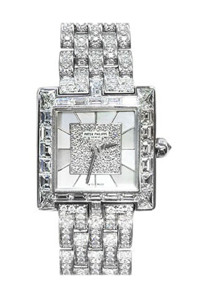 Patek Philippe Ladies Gondola Mother Of Pearl Diamond 4875/1G-001 Pre Owned / None Pre-Owned-Watches