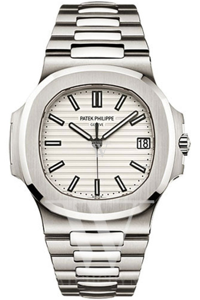 Patek Philippe Nautilus Gold White Dial Mens Watch 5711/1A-011