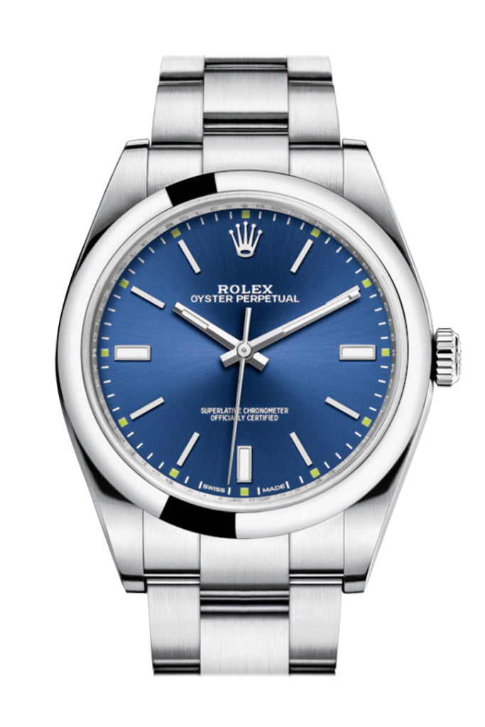 Rolex Oyster Perpetual 39 Blue Dial Steel Men’s Watch 114300