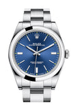 ROLEX Oyster Perpetual 39 Blue Dial Steel Men's Watch 114300