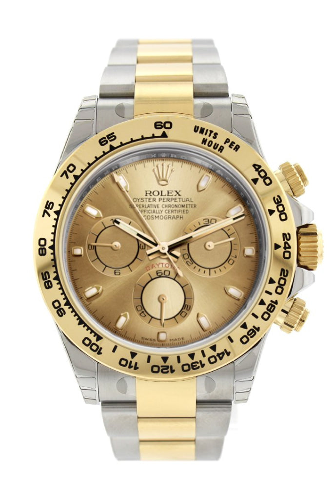 Rolex Cosmograph Daytona Champagne Dial Stainless Steel And Gold Mens Watch 116503