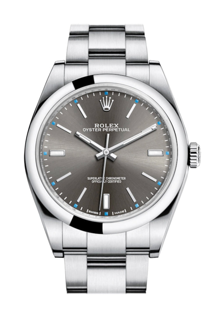 Rolex Oyster Perpetual 39 Rhodium Dial Men’s Watch 114300