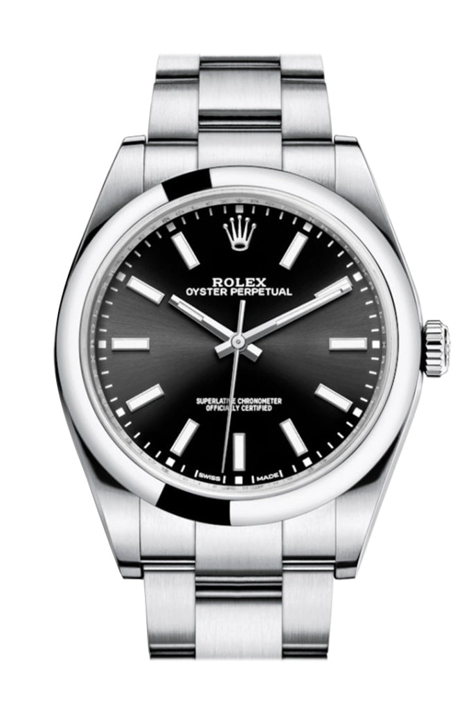 Rolex Oyster Perpetual 39 Black Dial Men’s Watch 114300