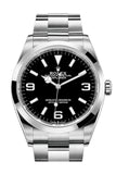 Rolex Explorer I 36 Black Dial Stainless Steel Men's Watch 124270