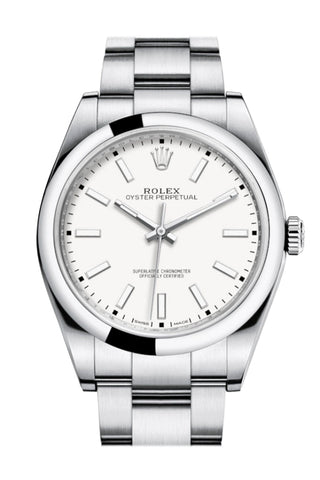 Rolex Oyster Perpetual 39 White Dial Men’s Watch 114300