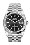 Rolex Datejust 36 Black Dial Automatic Jubilee Watch 126200