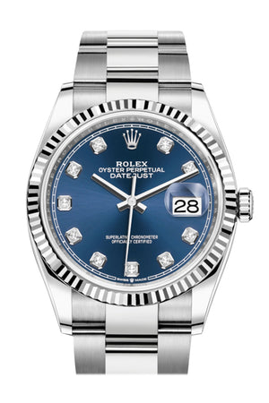 Rolex Datejust 36 Blue Diamond Dial Automatic Watch 126234