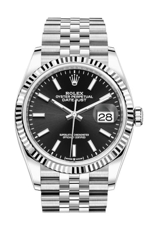 Rolex Datejust 36 Black Dial Automatic Jubilee Watch 126234