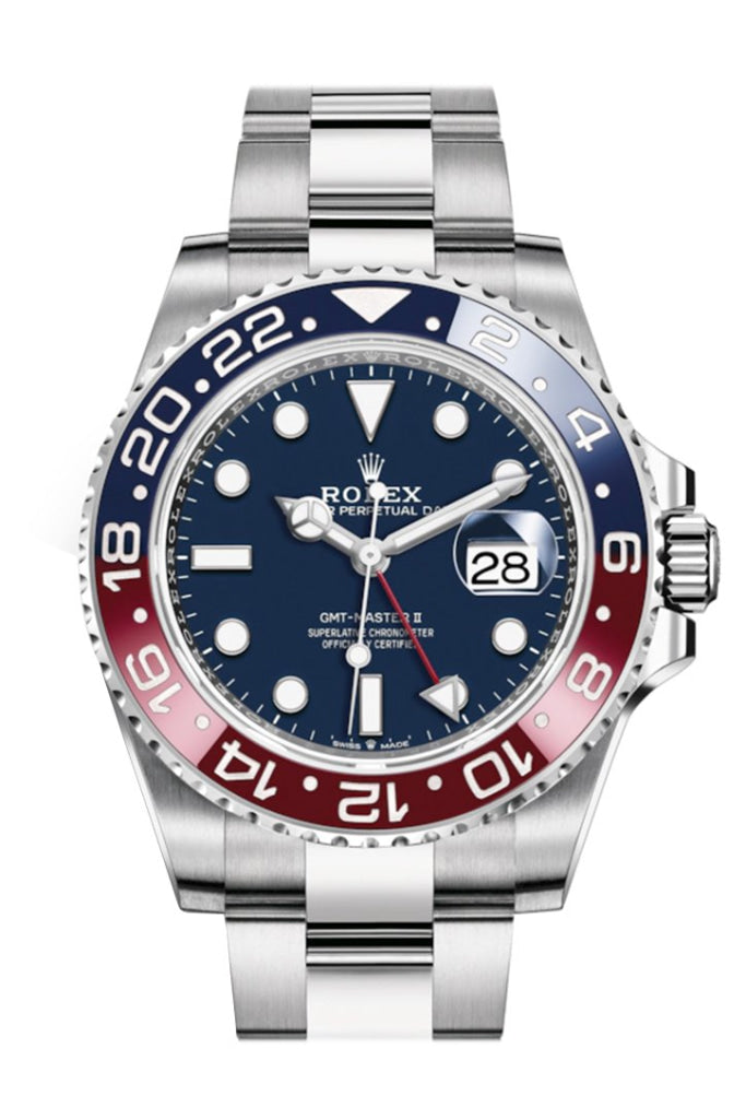 Rolex Gmt-Master Ii Blue Dial White Gold Mens Watch 126719Blro