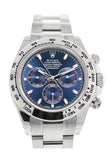ROLEX Cosmograph Daytona 40 Blue Dial White Gold Oyster Men's Watch 116509