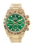 Rolex Cosmograph Daytona Green Dial 18K Yellow Gold Oyster Men's Watch 116508