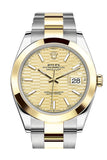 Rolex Datejust 41 Champagne Dial 18k Yellow Gold Oyster Men's Watch 126303