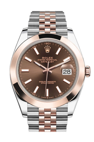 Rolex Datejust 41 Chocolate Dial Steel And 18K Rose Gold Men’s Watch 126301