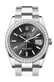 Rolex Datejust 36 Black Diamond Dial Diamond Bezel Watch 126284RBR 126284RBR-0022