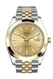 Rolex Datejust 41 Champagne Dial Steel and 18K Yellow Gold Jubilee Men's Watch 126303