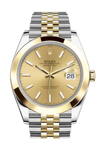 Rolex Datejust 41 Champagne Dial Steel And 18K Yellow Gold Jubilee Men’s Watch 126303