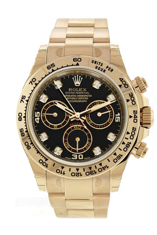 Rolex Cosmograph Daytona Black Diamond Dial Automatic Mens Watch 116508 116508-0004