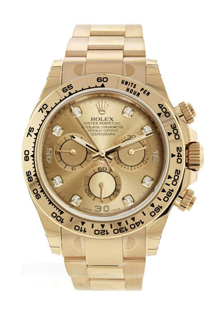 Rolex Cosmograph Daytona Champagne Diamond Dial Automatic Mens Watch 116508