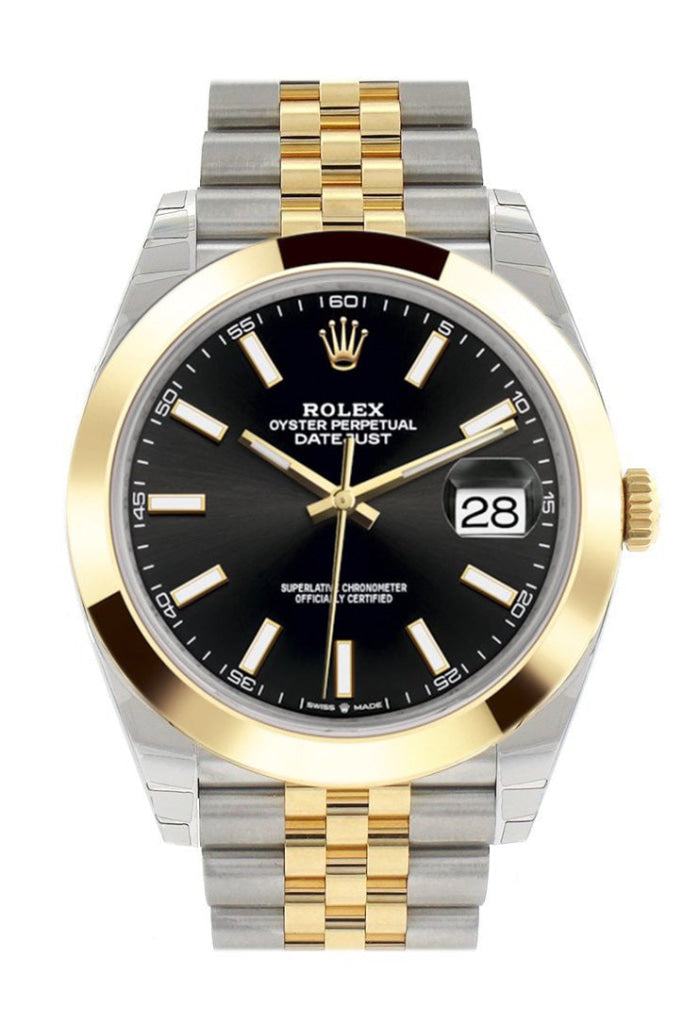 Rolex Datejust 41 Black Dial Steel And 18K Yellow Gold Jubilee Men’s Watch 126303