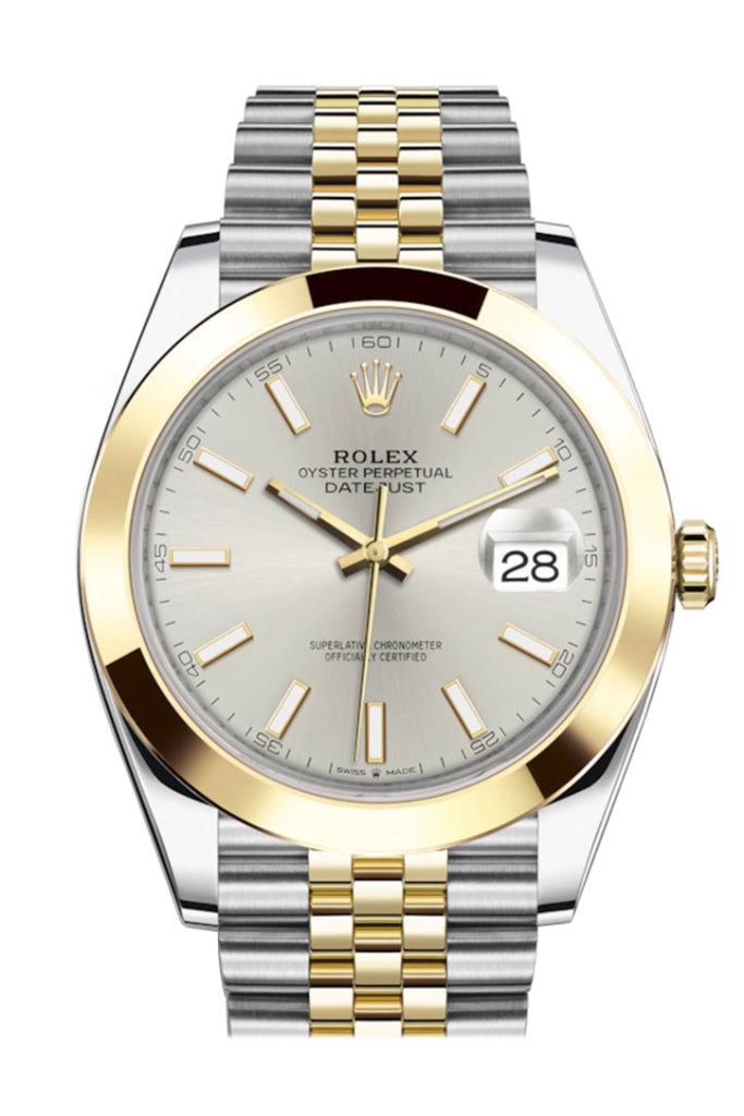 Rolex Datejust 41 Silver Dial Steel And 18K Yellow Gold Jubilee Men’s Watch 126303