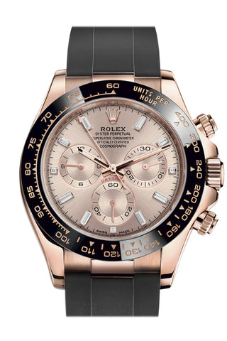 Rolex Cosmograph Daytona Rose Gold Sundust Diamond Set Dial Oysterflex 116515Ln Watch