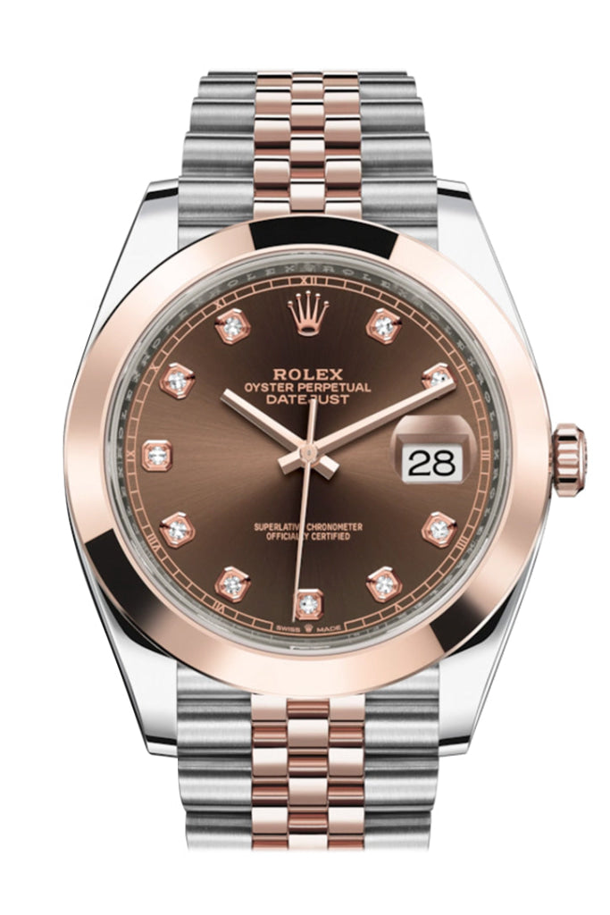 Rolex Datejust 41 Chocolate Brown Dial Steel And 18K Rose Gold Men’s Watch 126301