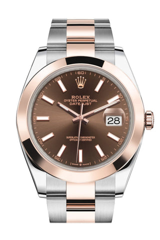 Rolex Datejust 41 Chocolate Dial Steel And 18K Rose Gold Men’s Watch 126301