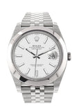 Rolex Datejust 41 White Dial Automatic Men's Jubilee Watch 126300