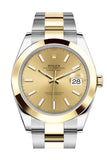 Rolex Datejust 41 Champagne Dial Steel and 18K Yellow Gold Oyster Men's Watch 126303