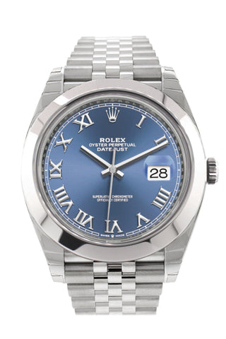 Rolex Datejust 41 Blue Roman Dial Automatic Jubilee Men’s Watch 126300