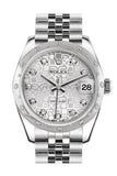 Rolex Datejust 31 Silver Jubilee Diamond Dial Dome set with Diamonds Bezel Jubilee Ladies Watch 178344