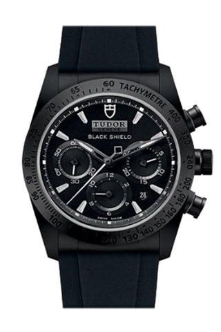 Tudor Blackshield Automatic Chronograph Black Dial Rubber Mens Watch 42000Cn-Bkrs