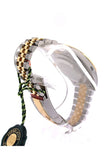 Custom Diamond Bezel Rolex Datejust 31 Black Mother Of Pearl Diamonds Dial 18K Gold Jubilee Watch