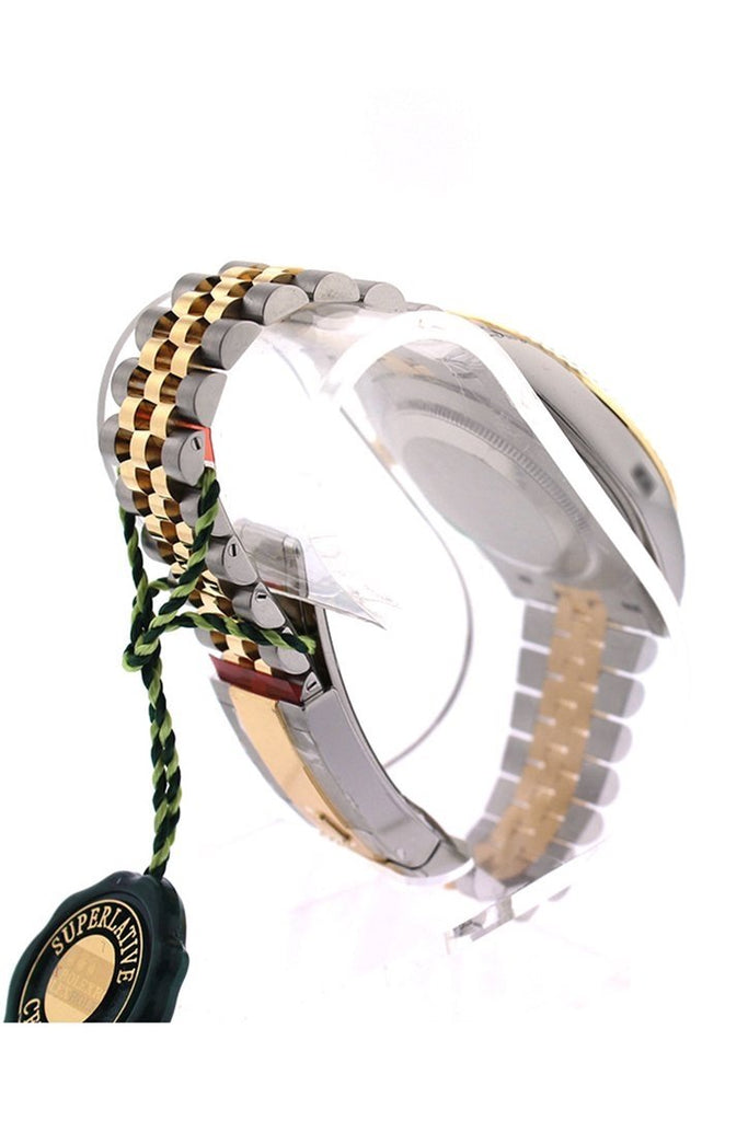Custom Diamond Bezel Rolex Datejust 31 Silver Dial Two Tone 18K Gold Jubilee Ladies Watch 178243