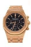 Audemars Piguet Royal Oak Chronograph Black Dial Watches 18kt Pink Gold 26320OR.OO.1220OR.01 DCM