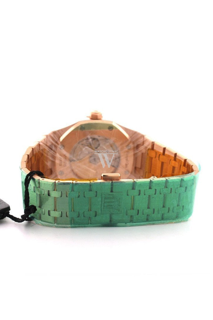 Audemars Piguet Royal Oak Black Dial 41Mm Pink Gold Watch 15400Or.oo.1220Or.01