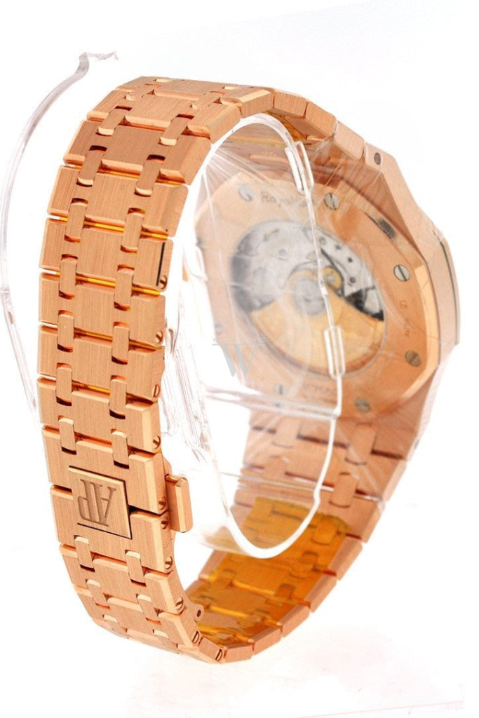 Audemars Piguet Royal Oak Selfwinding Automatic Blue Dial 18Kt Pink Gold Mens Watch