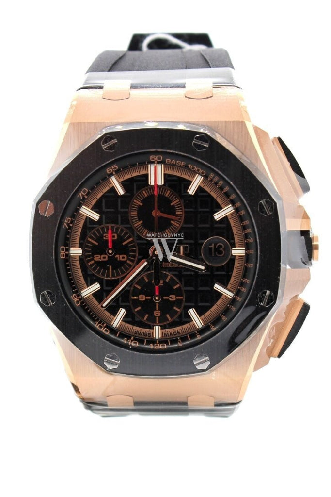 Audemars Piguet Royal Oak Offshore Black Mega Tapisserie Chronograph Dial Mens Watch
