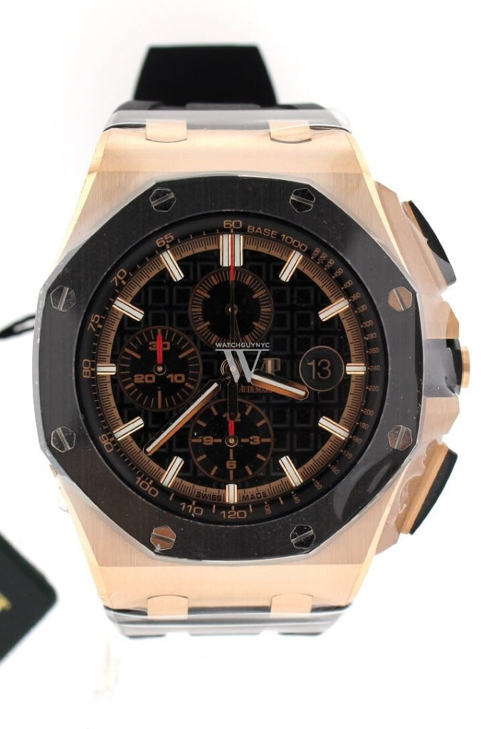 Audemars Piguet Royal Oak Offshore Black Mega Tapisserie Chronograph Dial Mens Watch