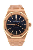 Audemars Piguet Royal Oak Selfwinding Automatic Blue Dial 18kt Pink Gold Men's Watch 15400OR.OO.1220OR.03 Pre Owend