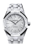 Audemars Piguet Royal Oak 37mm Frosted Gold Rhodium Dial Hammered 18k White Gold Automatic 15454BC.GG.1259BC.01