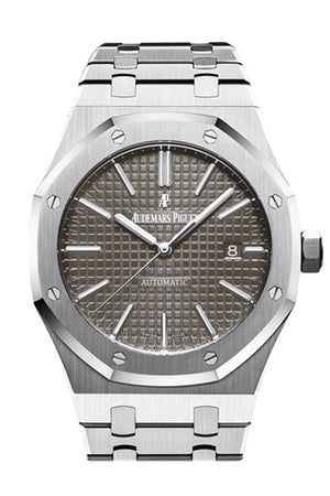 Audemars Piguet Royal Oak 41Mm Grey Ruthenium-Toned Dial Stainless Steel Bracelet Mens Watch