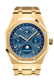 Audemars Piguet Royal Oak 41Mm Blue Dial 18K Yellow Gold Mens Watch 26574Ba.oo.1220Ba.01